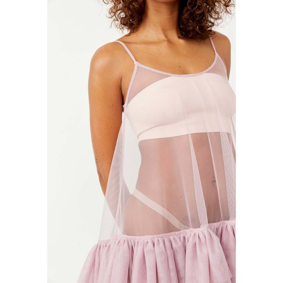 Free People Pink Sheer Chemise - Picture 4 of 7